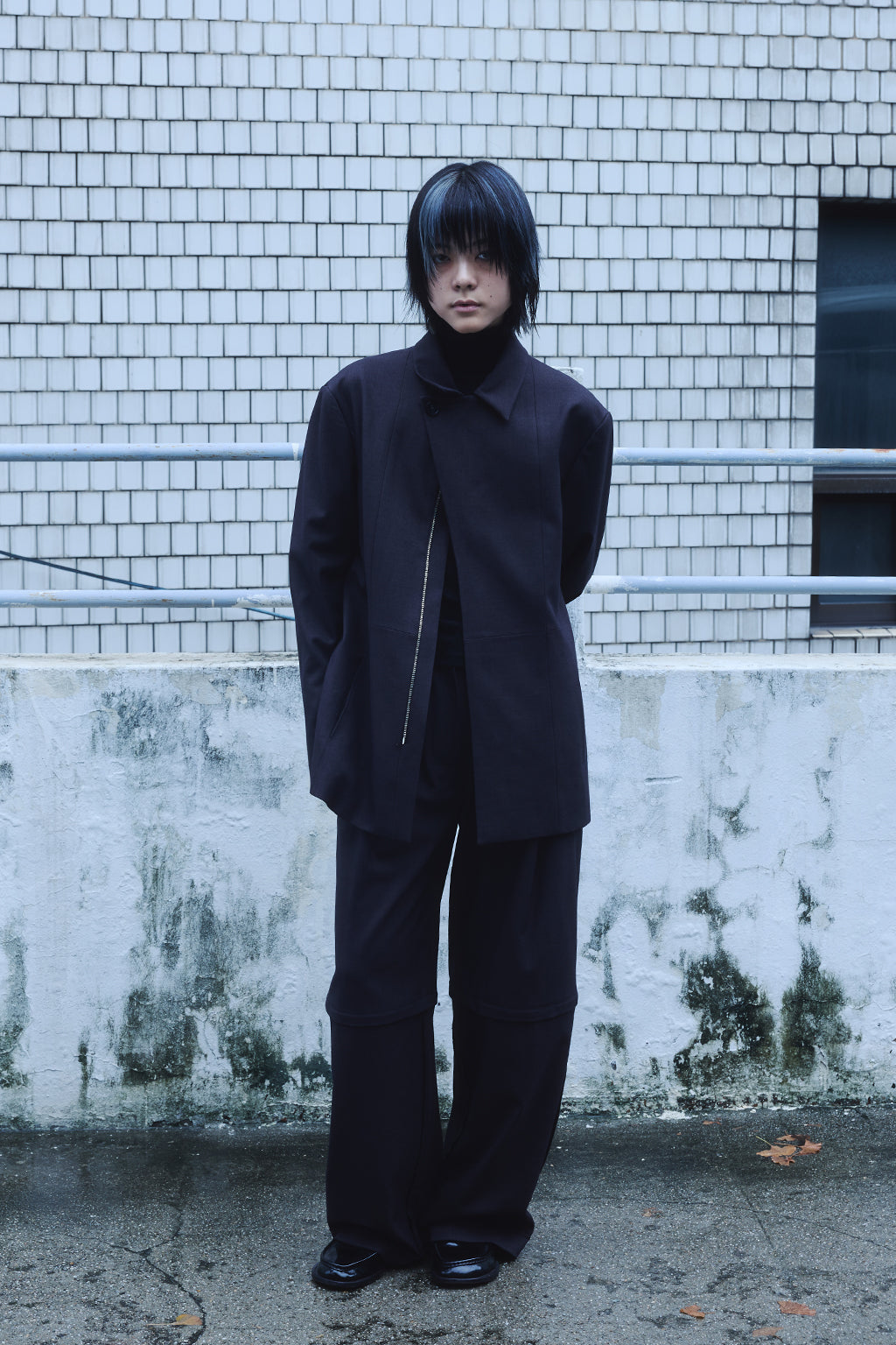 2 PARTS WOOL PANTS / CHARCOAL
