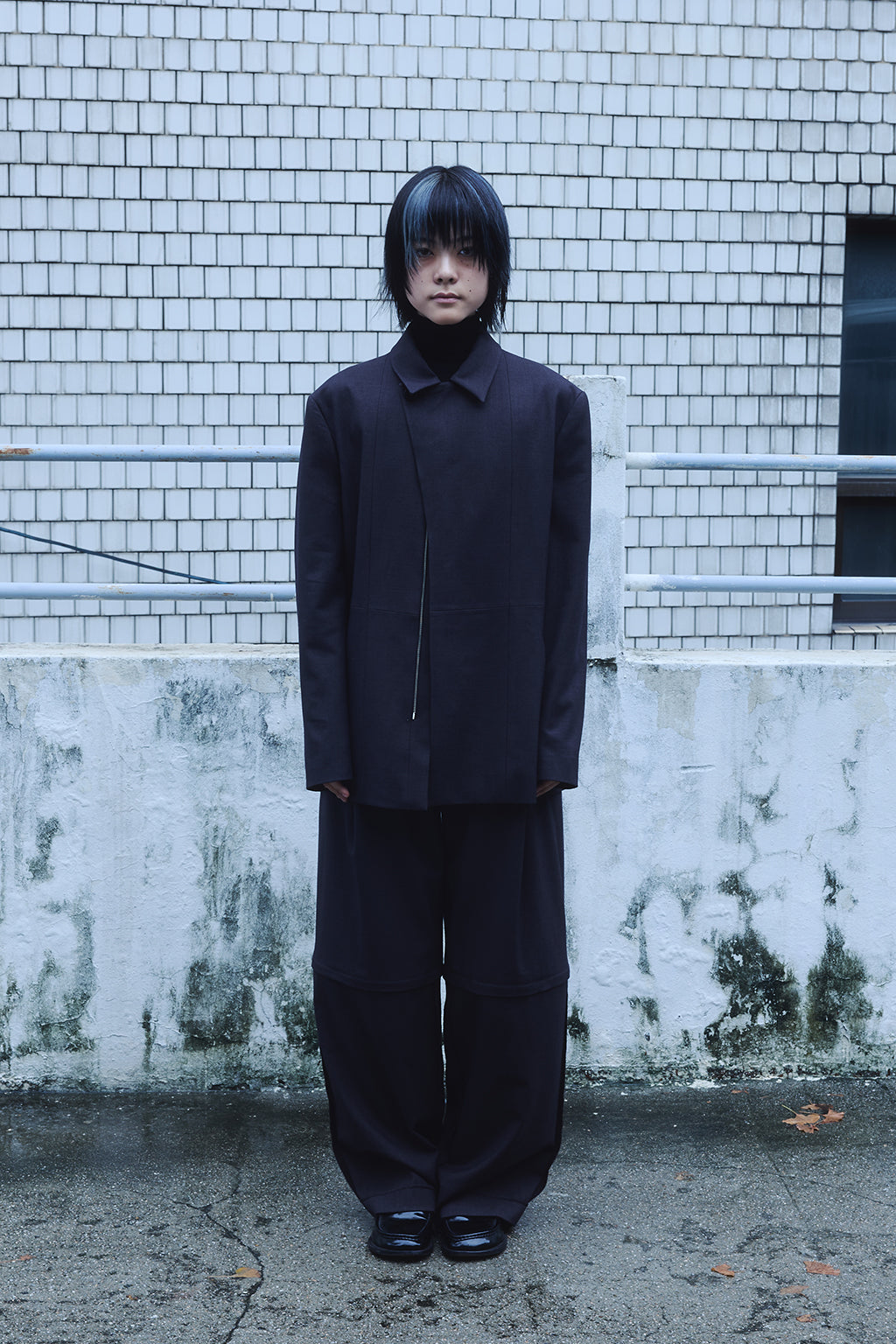 2 PARTS WOOL PANTS / CHARCOAL