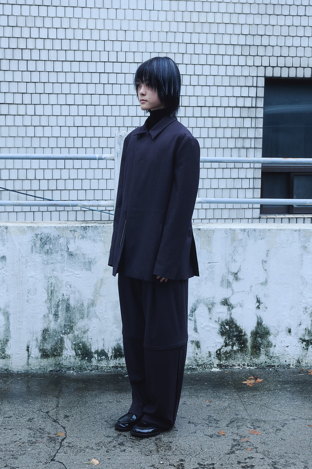 2 PARTS WOOL PANTS / CHARCOAL