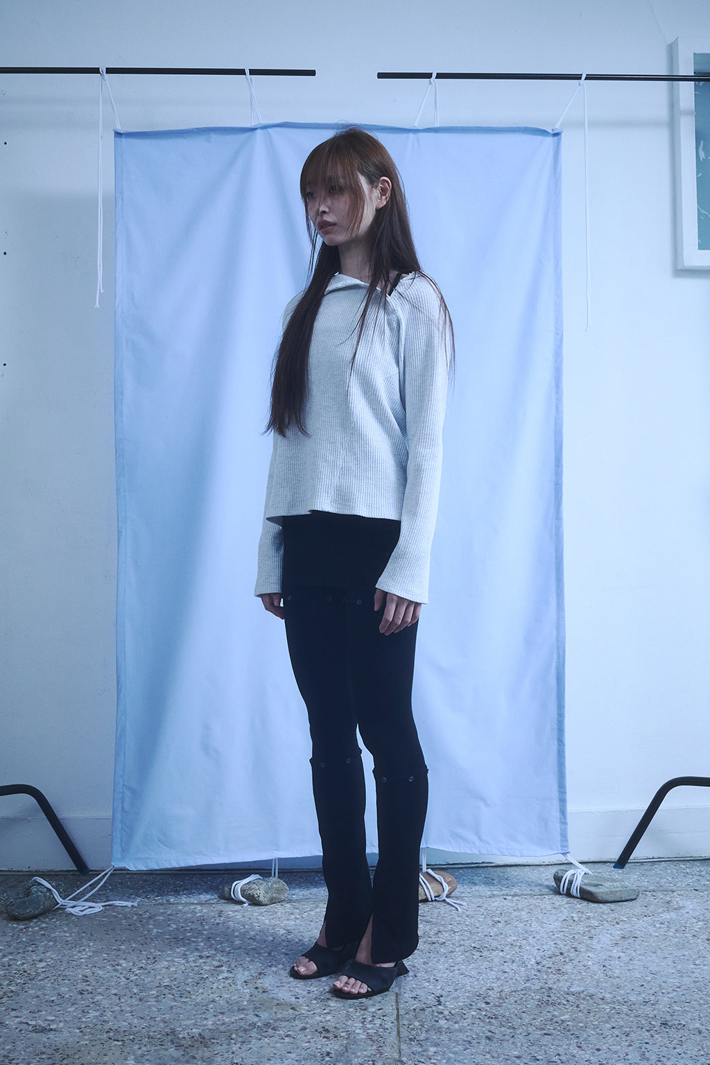 BUTTON SKIRT LEGGINGS / BLACK