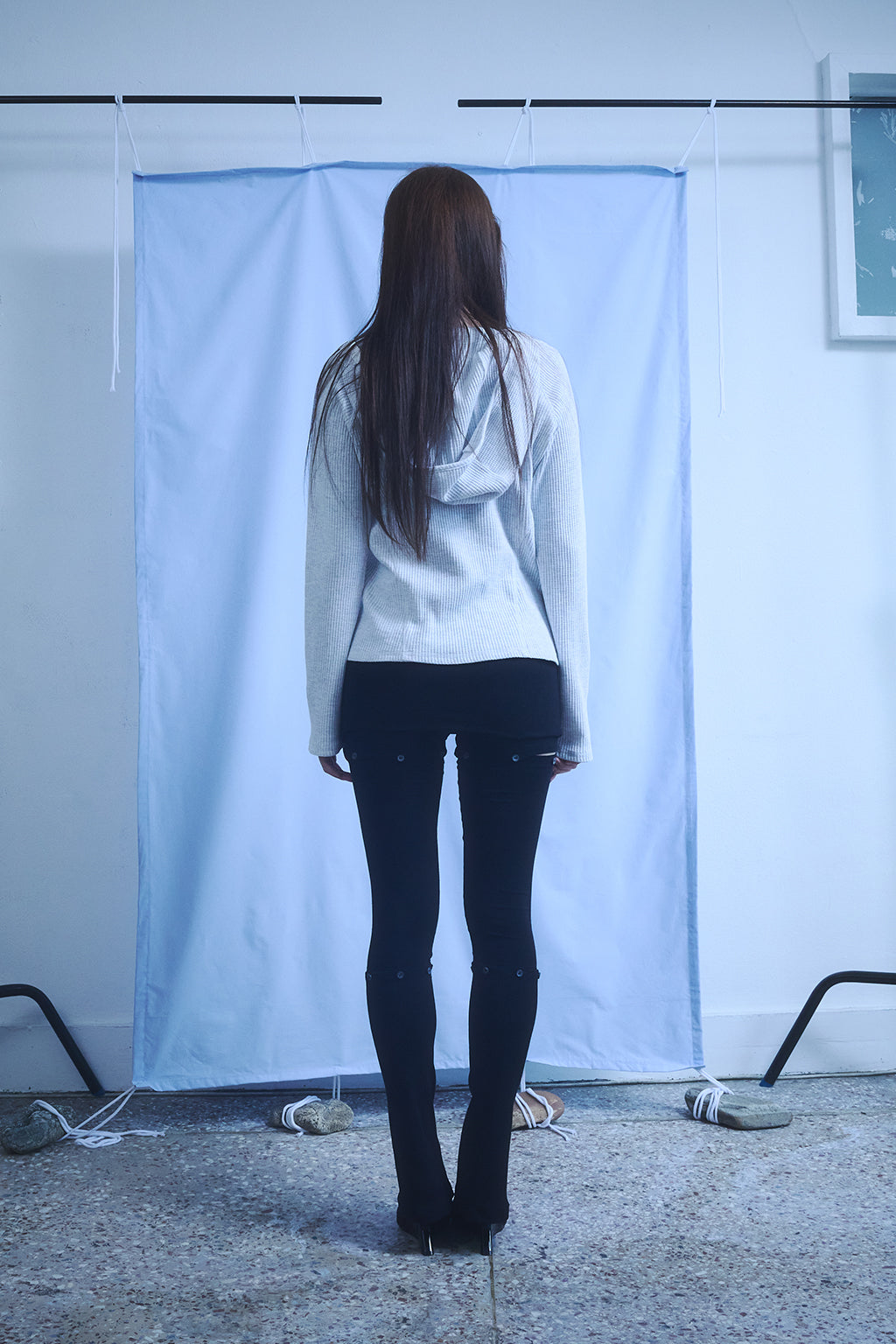BUTTON SKIRT LEGGINGS / BLACK