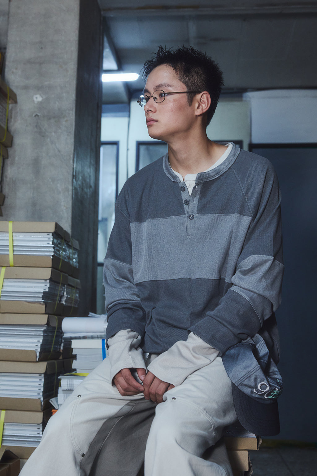 HEM POCKETS JEANS 3 / LIGHT KHAKI
