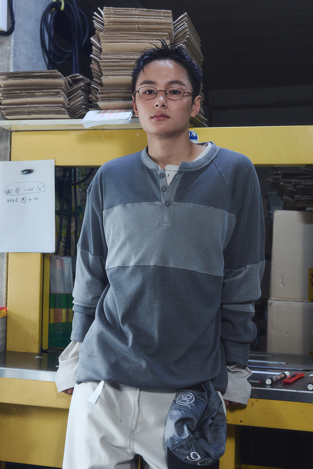 HEM POCKETS JEANS 3 / LIGHT KHAKI