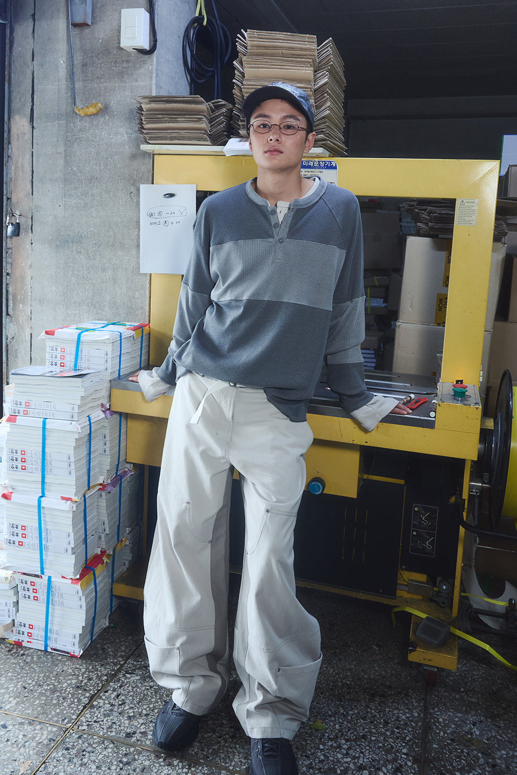 HEM POCKETS JEANS 3 / LIGHT KHAKI