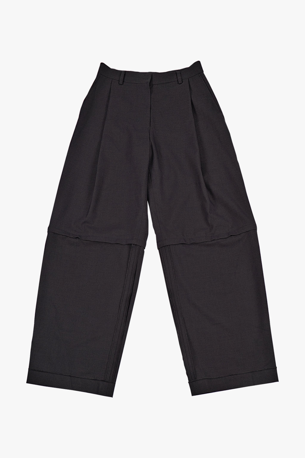 2 PARTS WOOL PANTS / CHARCOAL