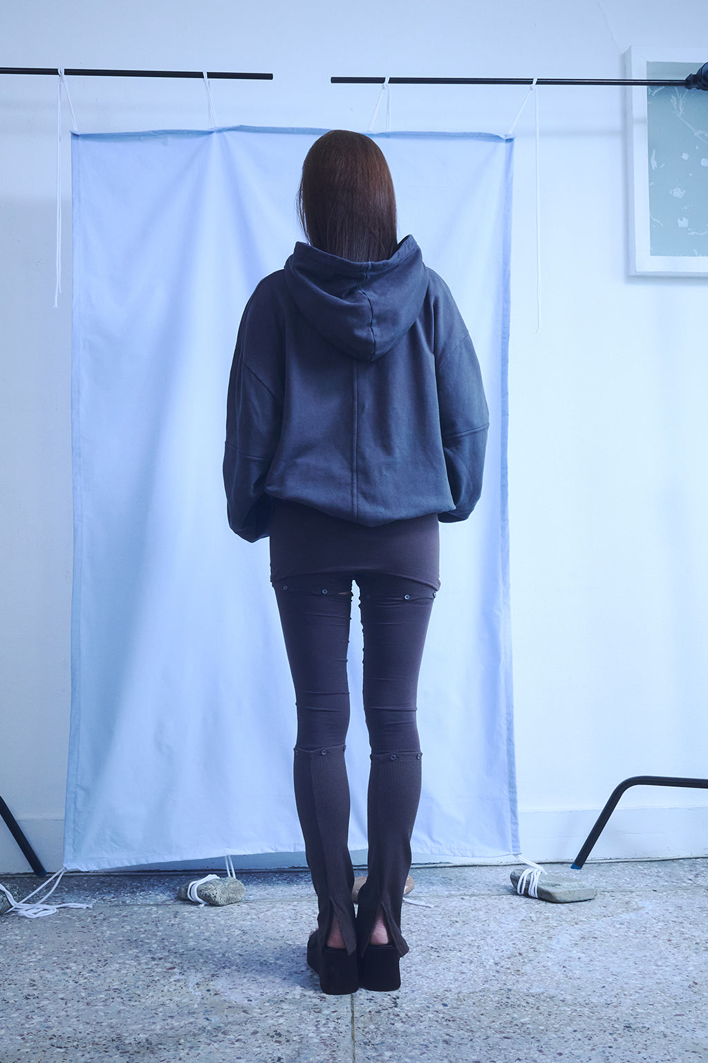 PIGMENT ZIP HOODIE / ASH BLUE