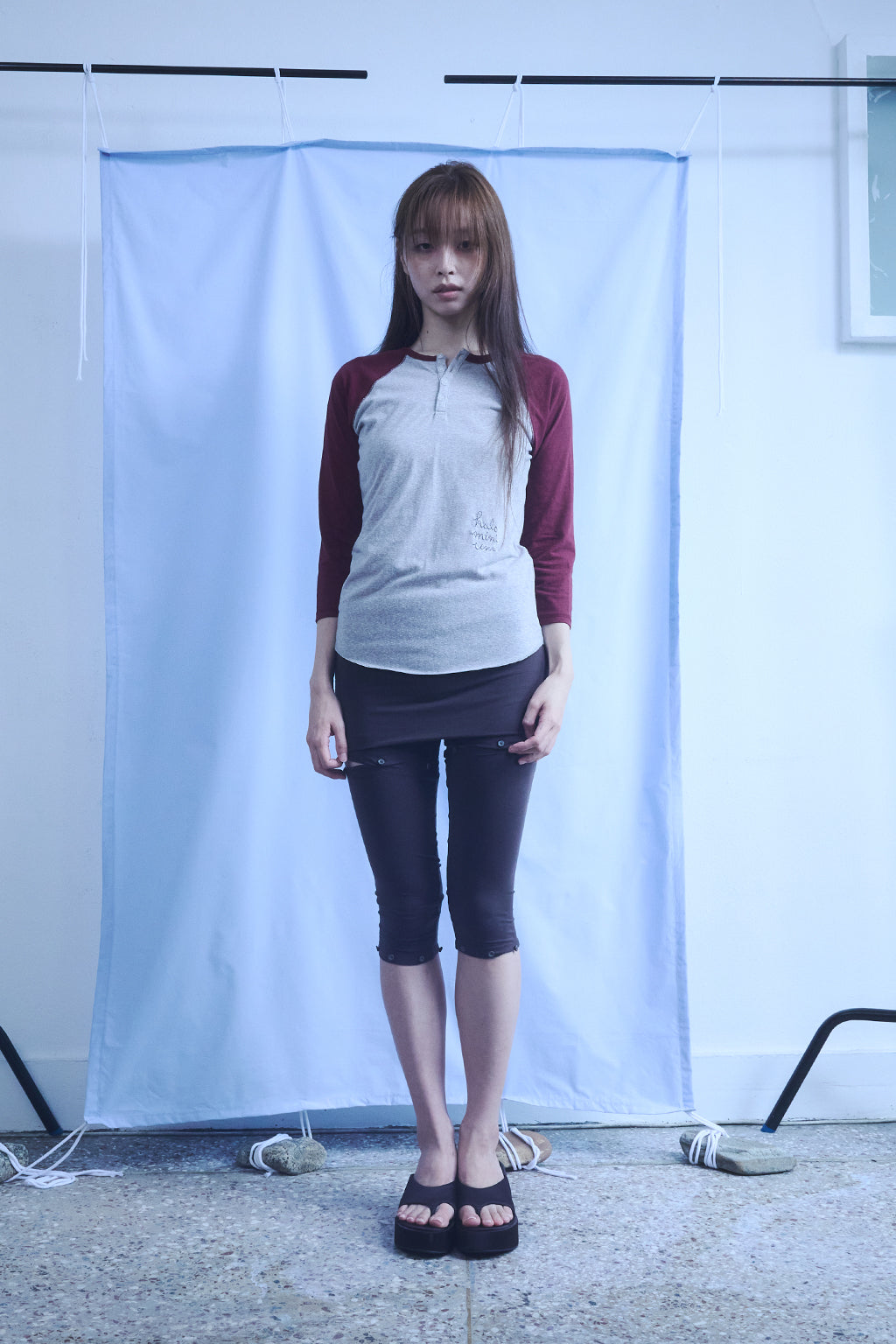 SLIM RAGLAN TEE / BURGUNDY