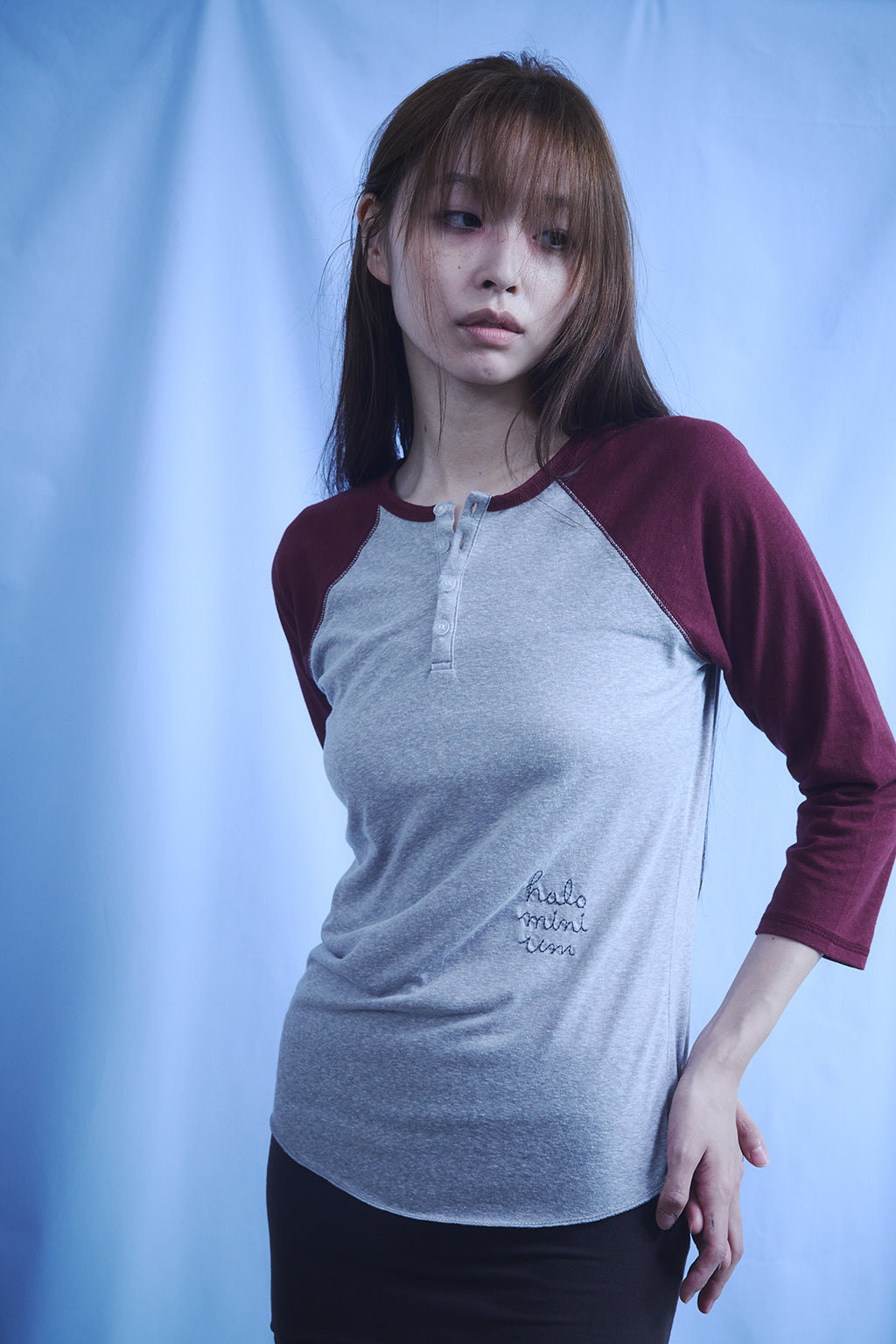 SLIM RAGLAN TEE / BURGUNDY