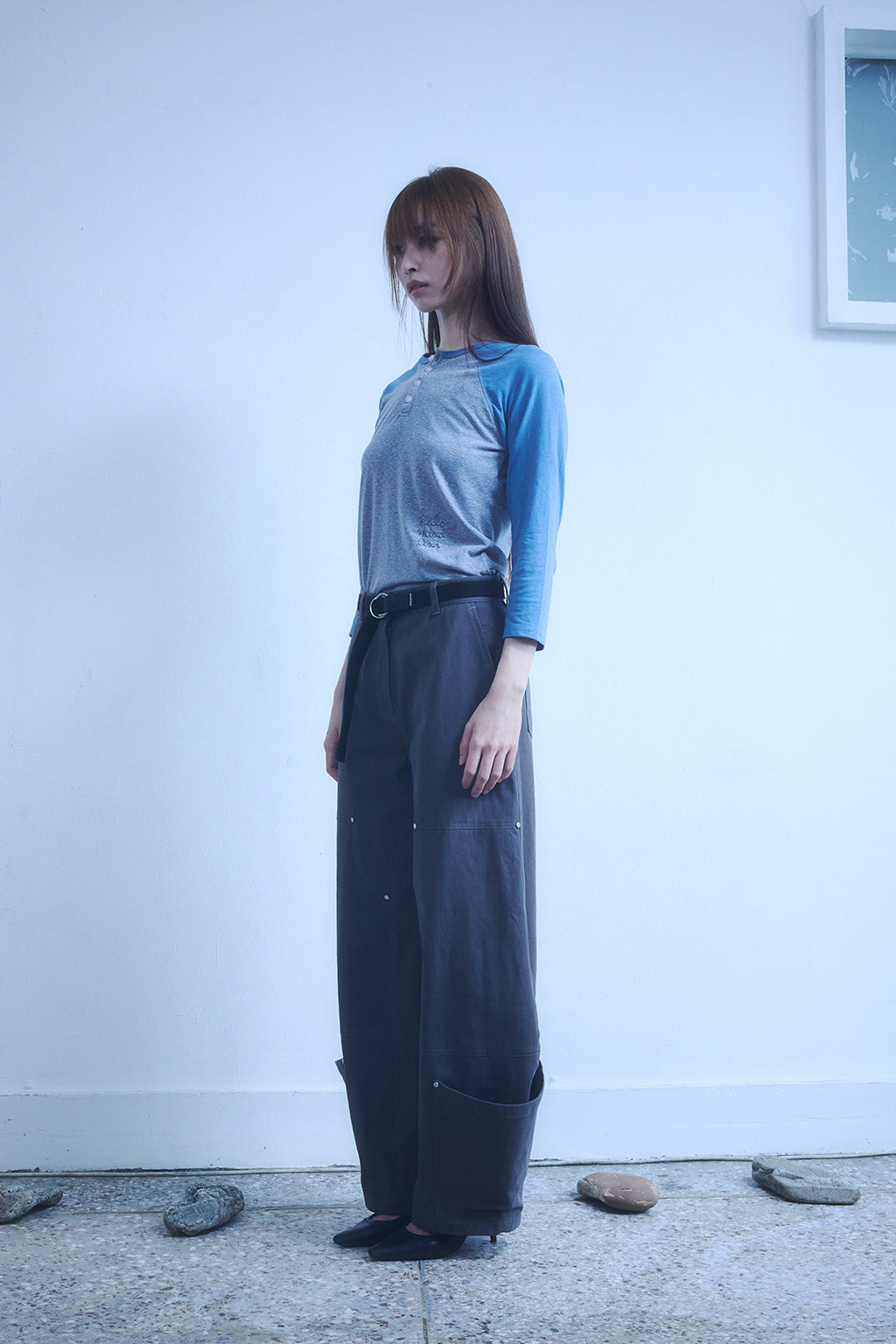 SLIM RAGLAN TEE / BLUE