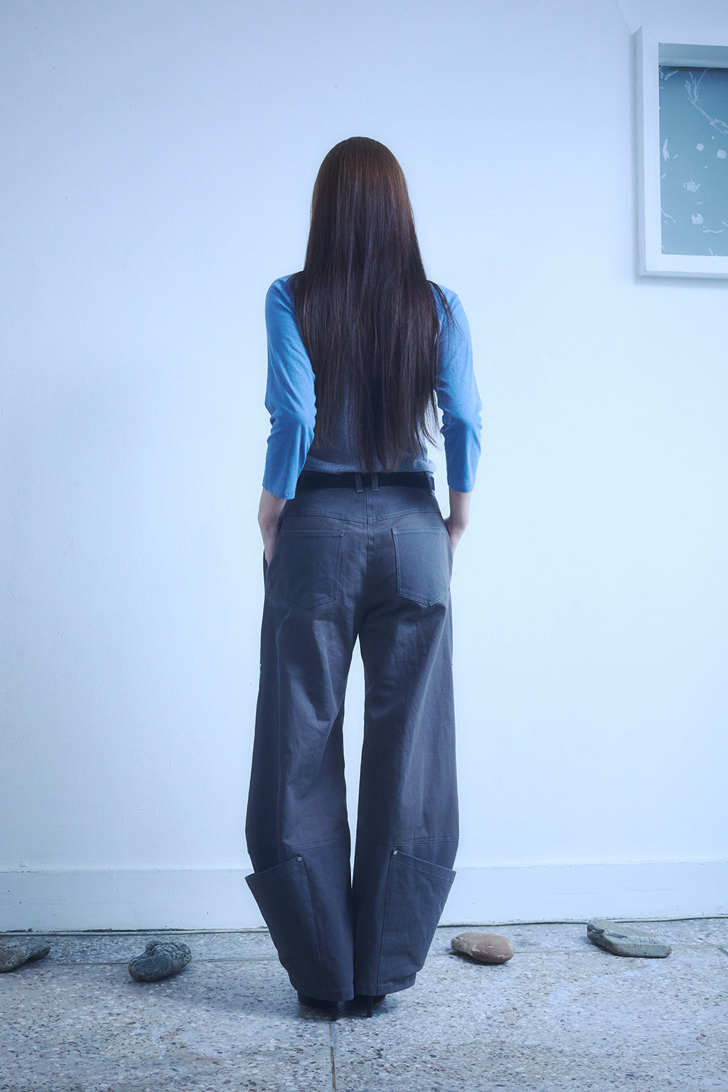 HEM POCKETS JEANS 3 / CHARCOAL