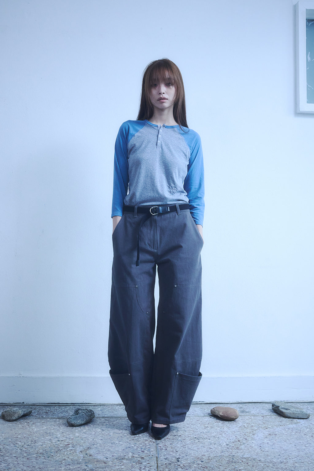 HEM POCKETS JEANS 3 / CHARCOAL