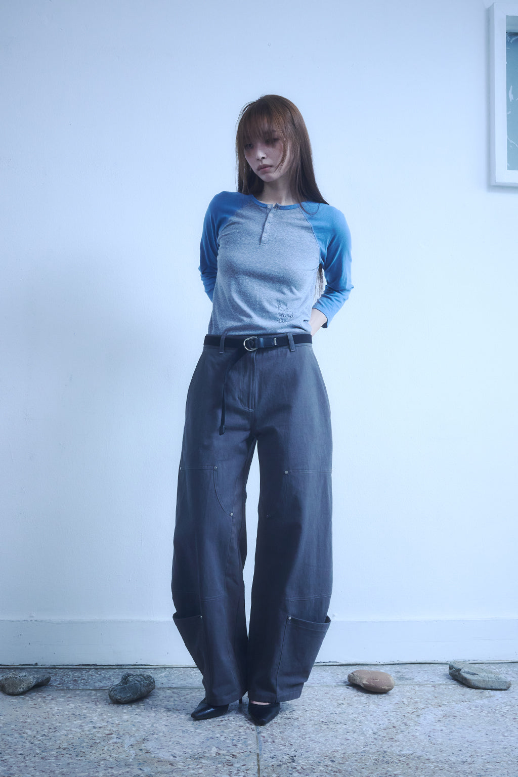 HEM POCKETS JEANS 3 / CHARCOAL