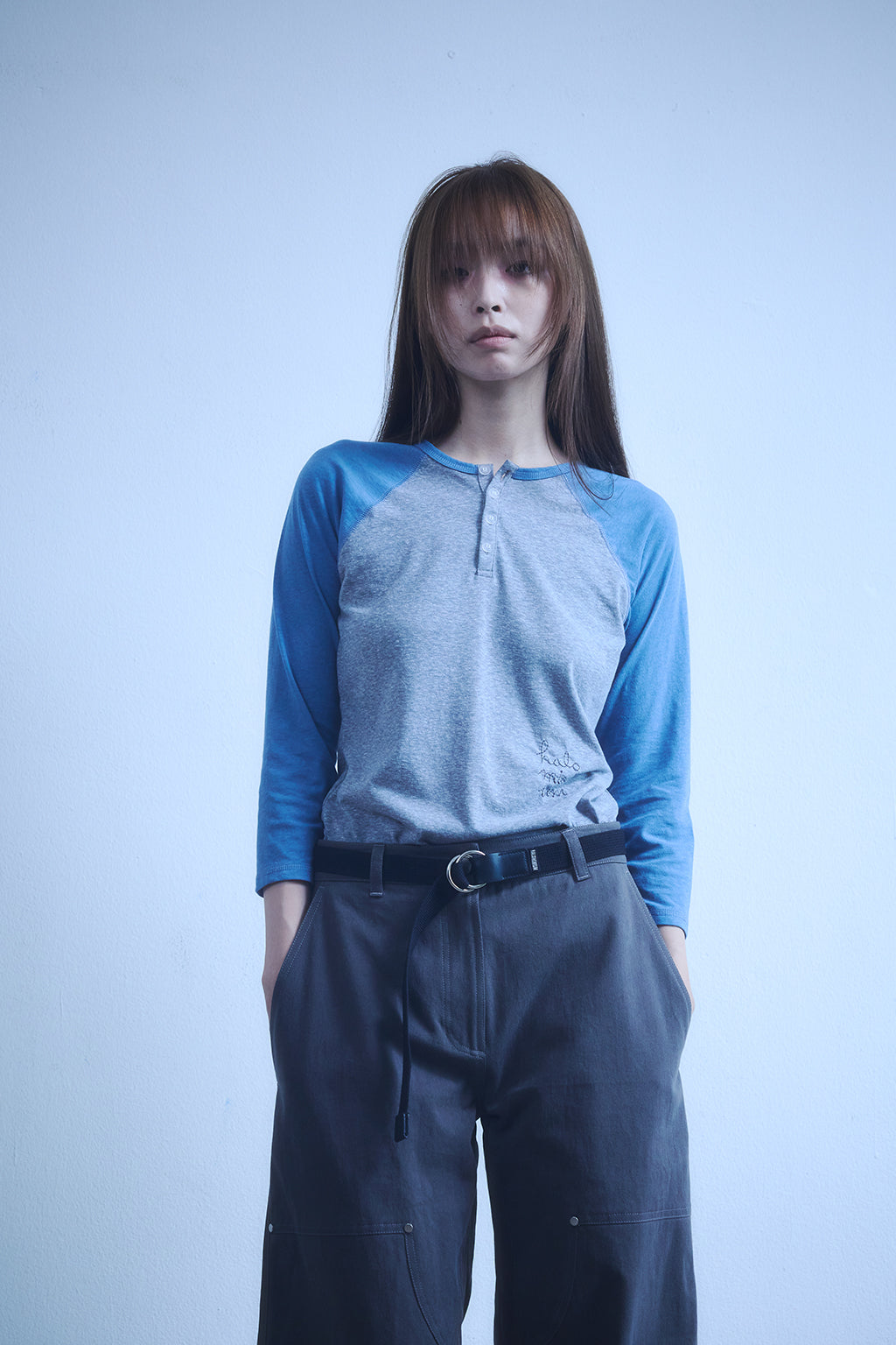 SLIM RAGLAN TEE / BLUE