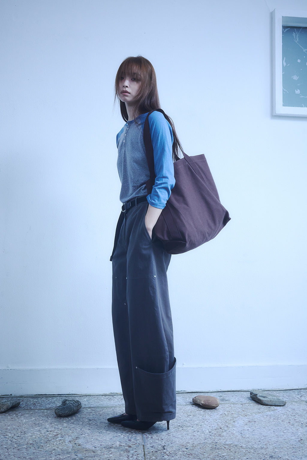 HEM POCKETS JEANS 3 / CHARCOAL