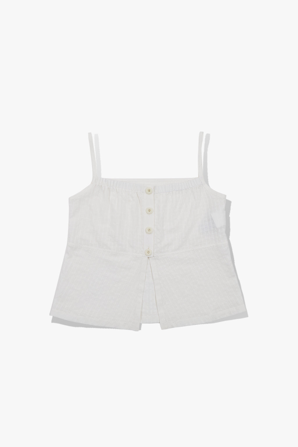 DOUBLE-LAYER CHECK TOP / WHITE