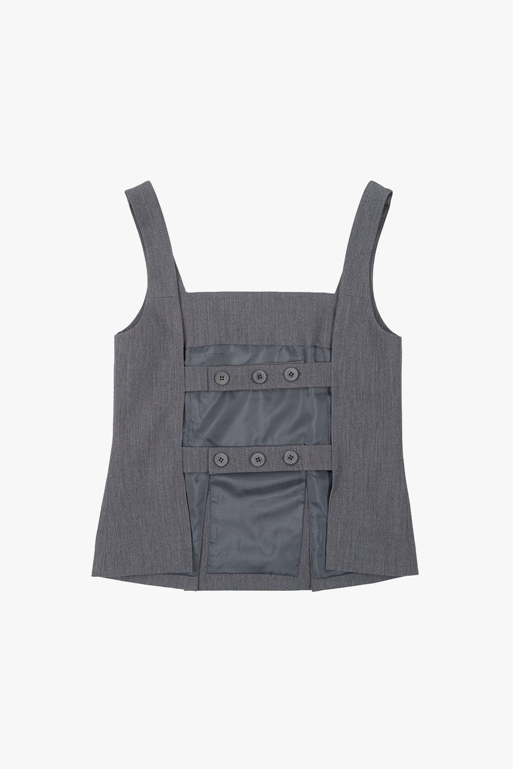 BACK STRAPS TOP / GRAY