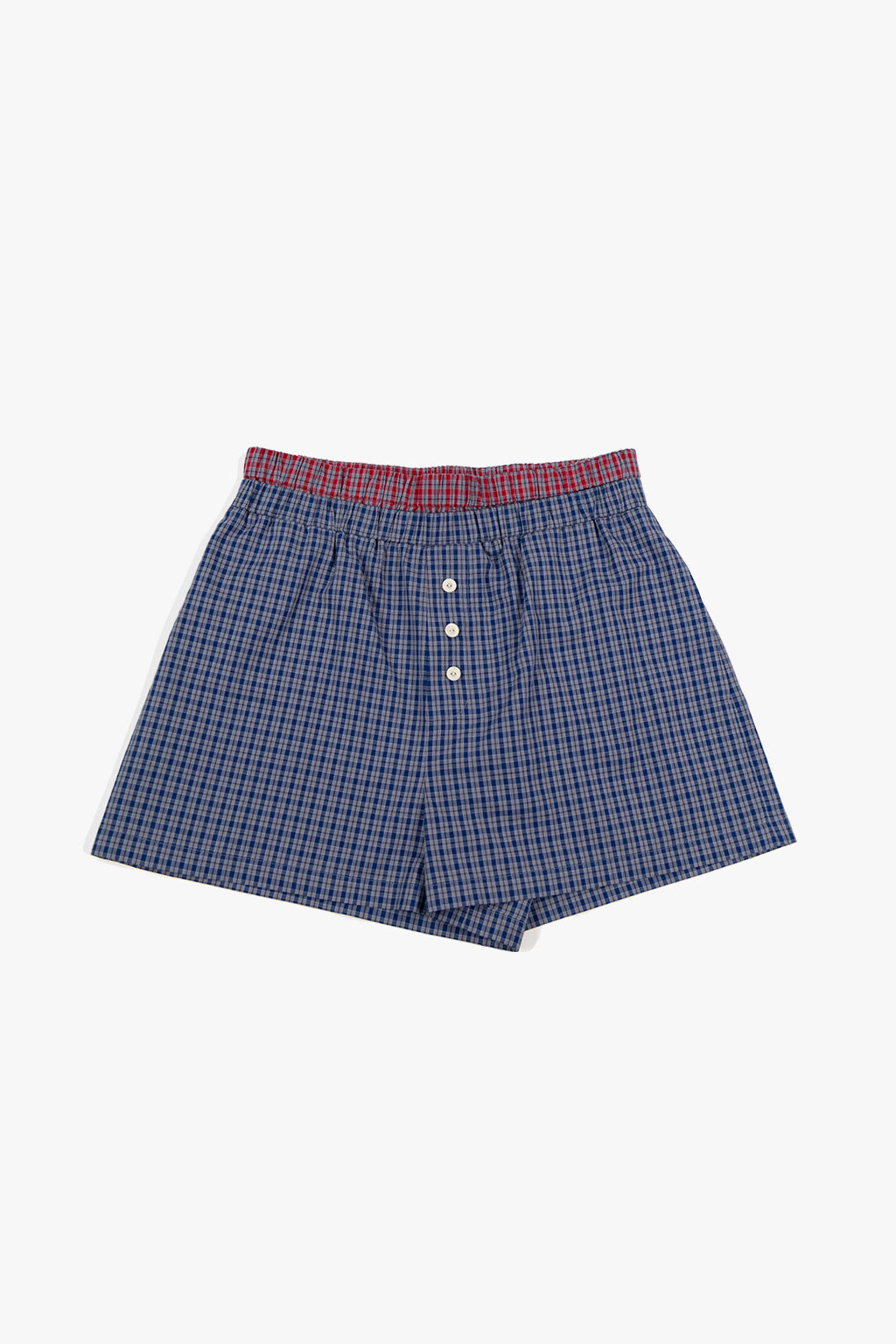 DOUBLE WAIST CHECK SHORTS / BLUE