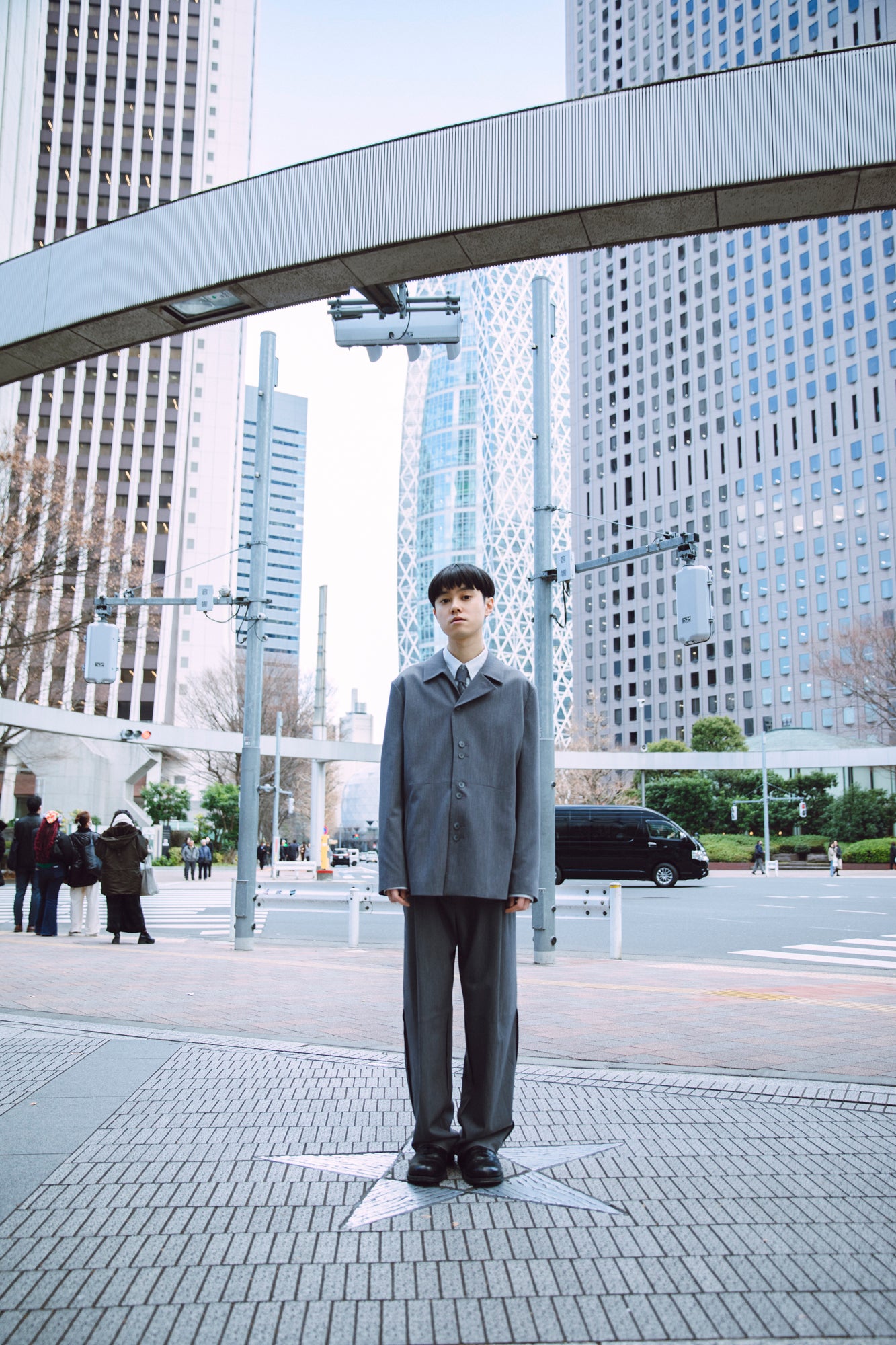 ONE TUCK WOOL PANTS 2 / GRAY