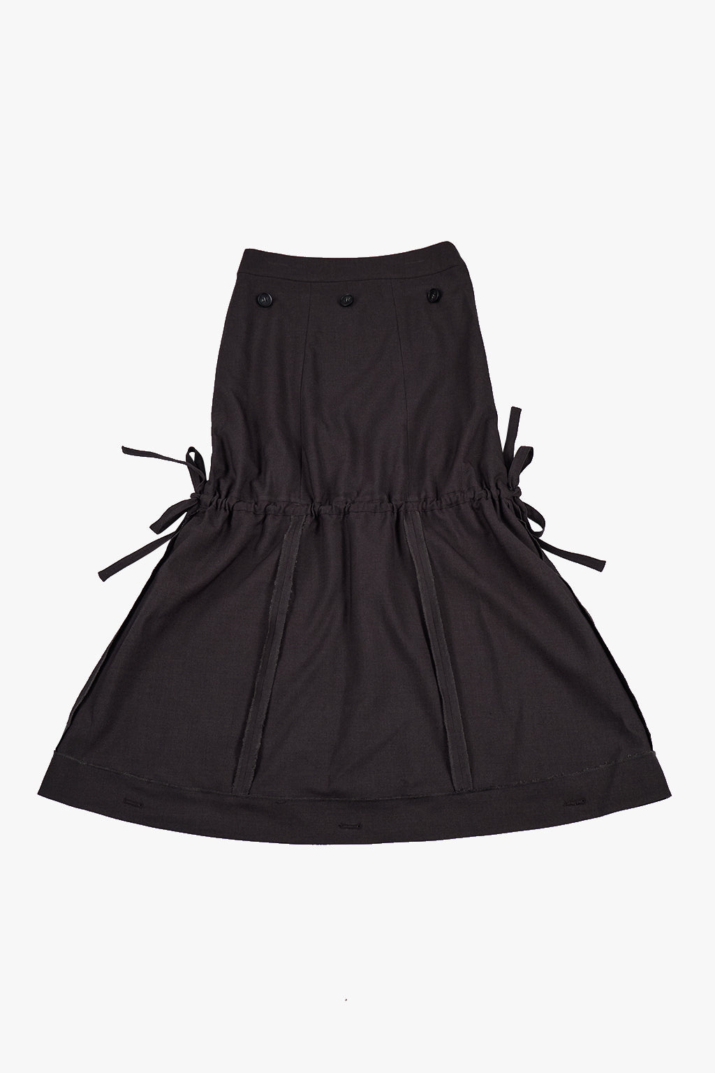 MULTIWAY CHECKED SKIRT / CHARCOAL