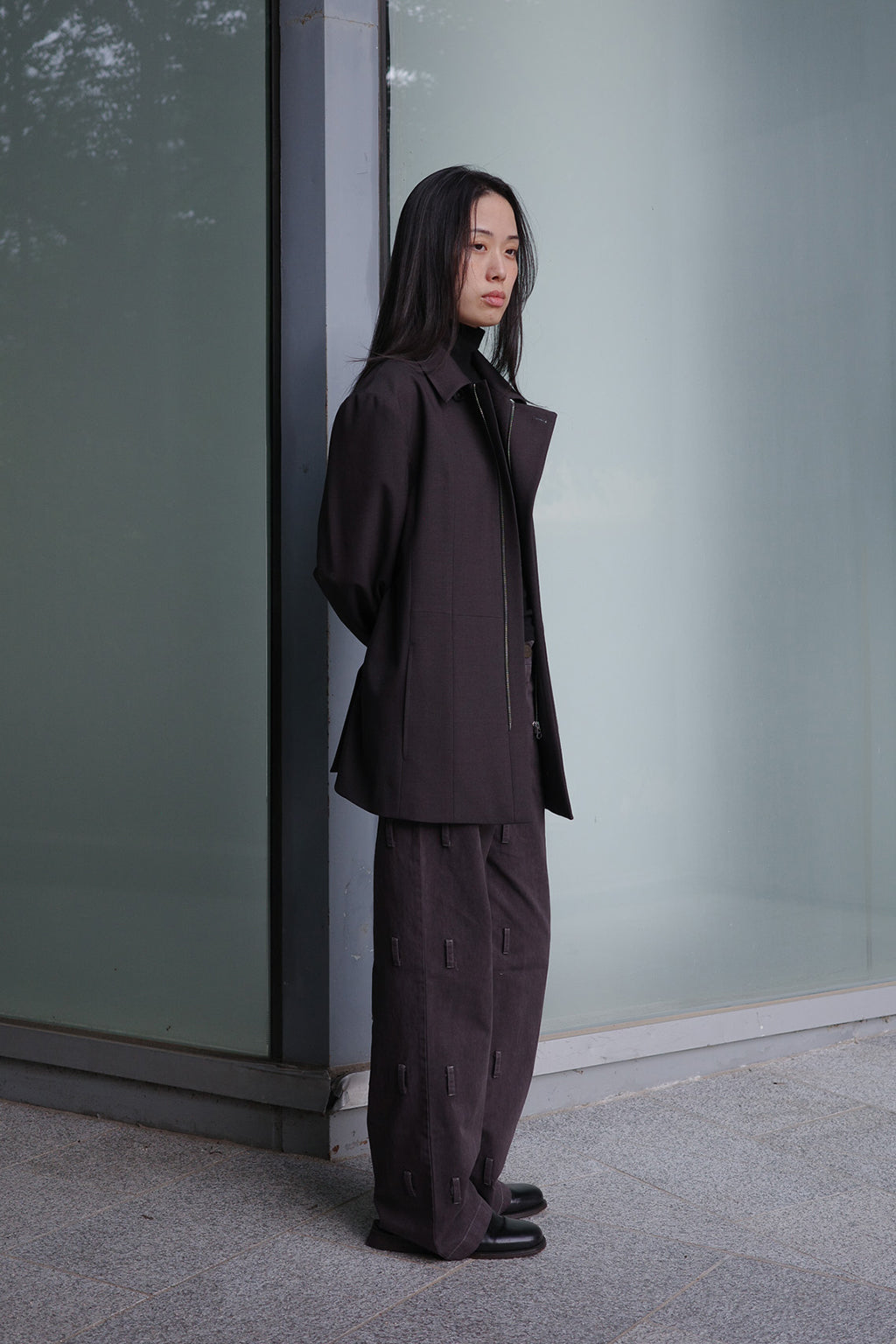 PIGMENT BUCKLE STRAPS PANTS / BROWN