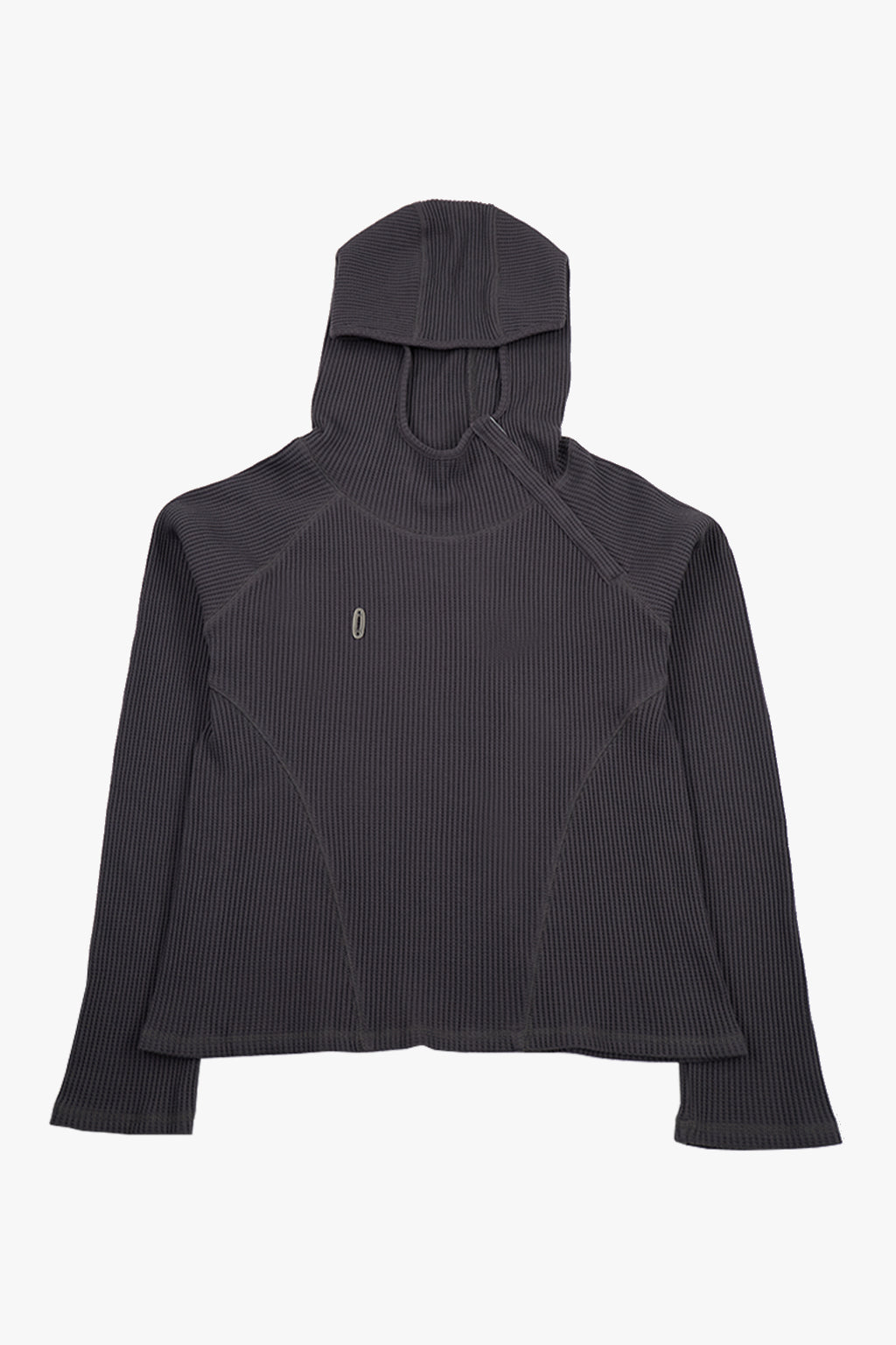 SLIM WAFFLE HOODIE / DARK GRAY