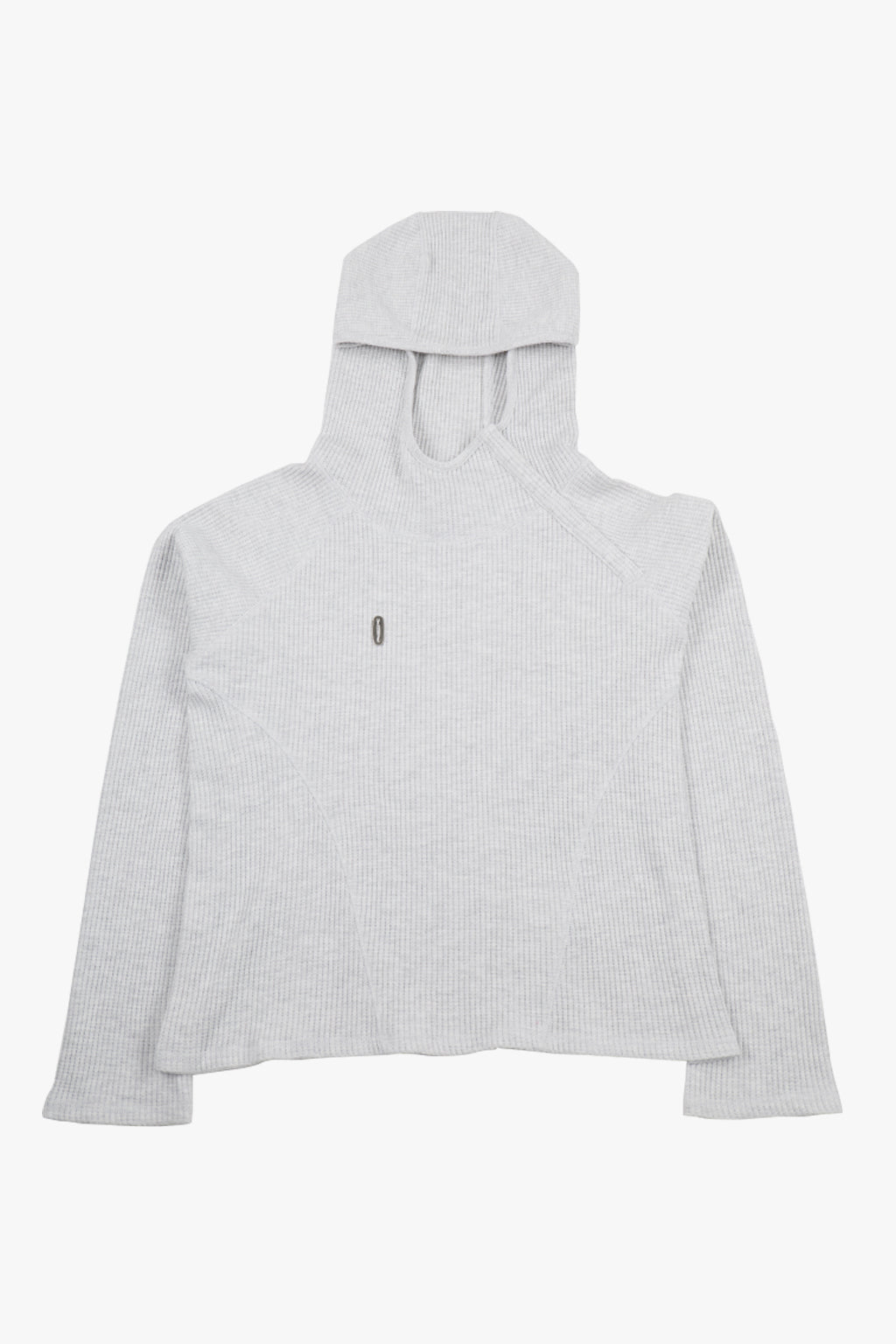 SLIM WAFFLE HOODIE / LIGHT GRAY