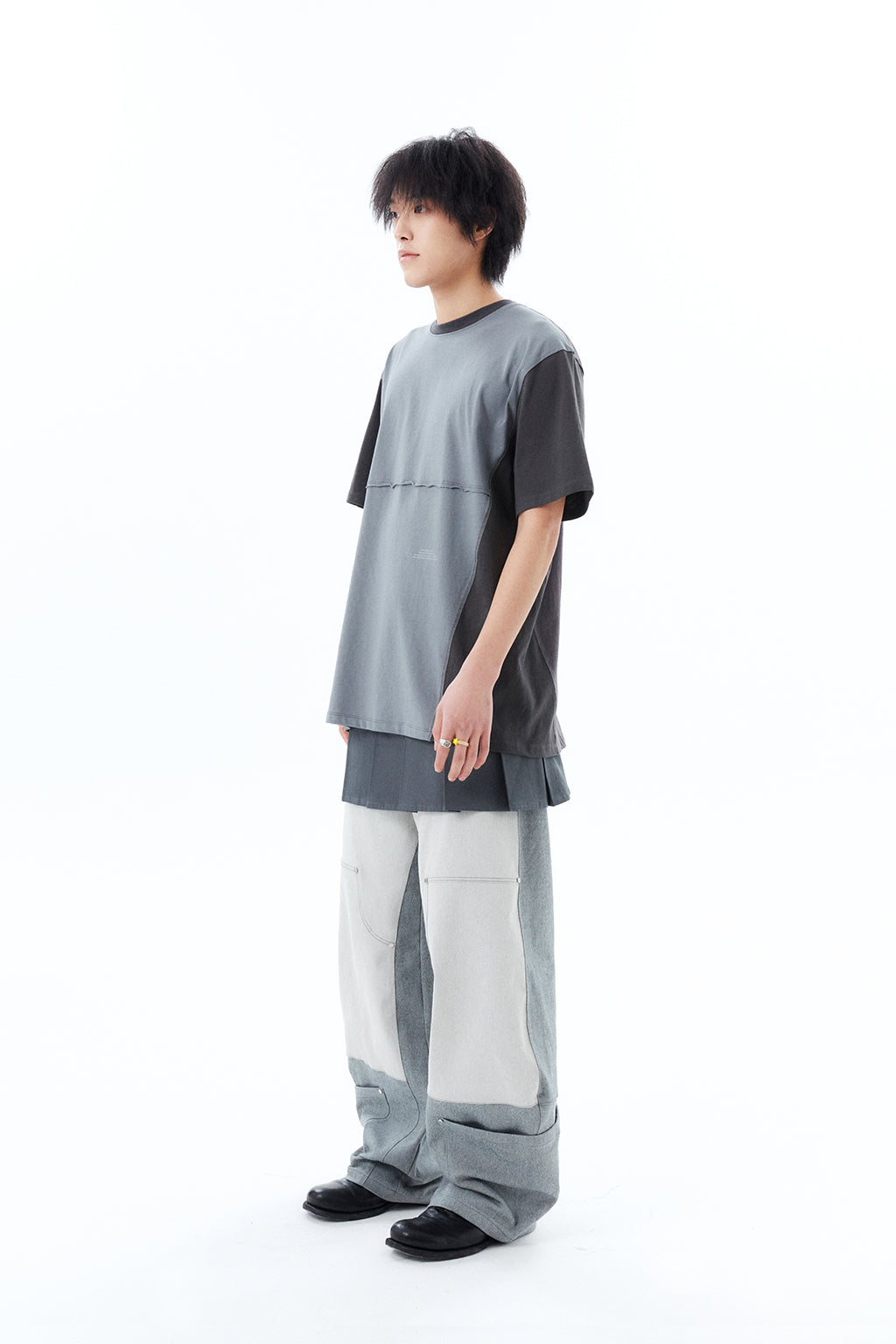 TRICOLOR TEE / GRAY