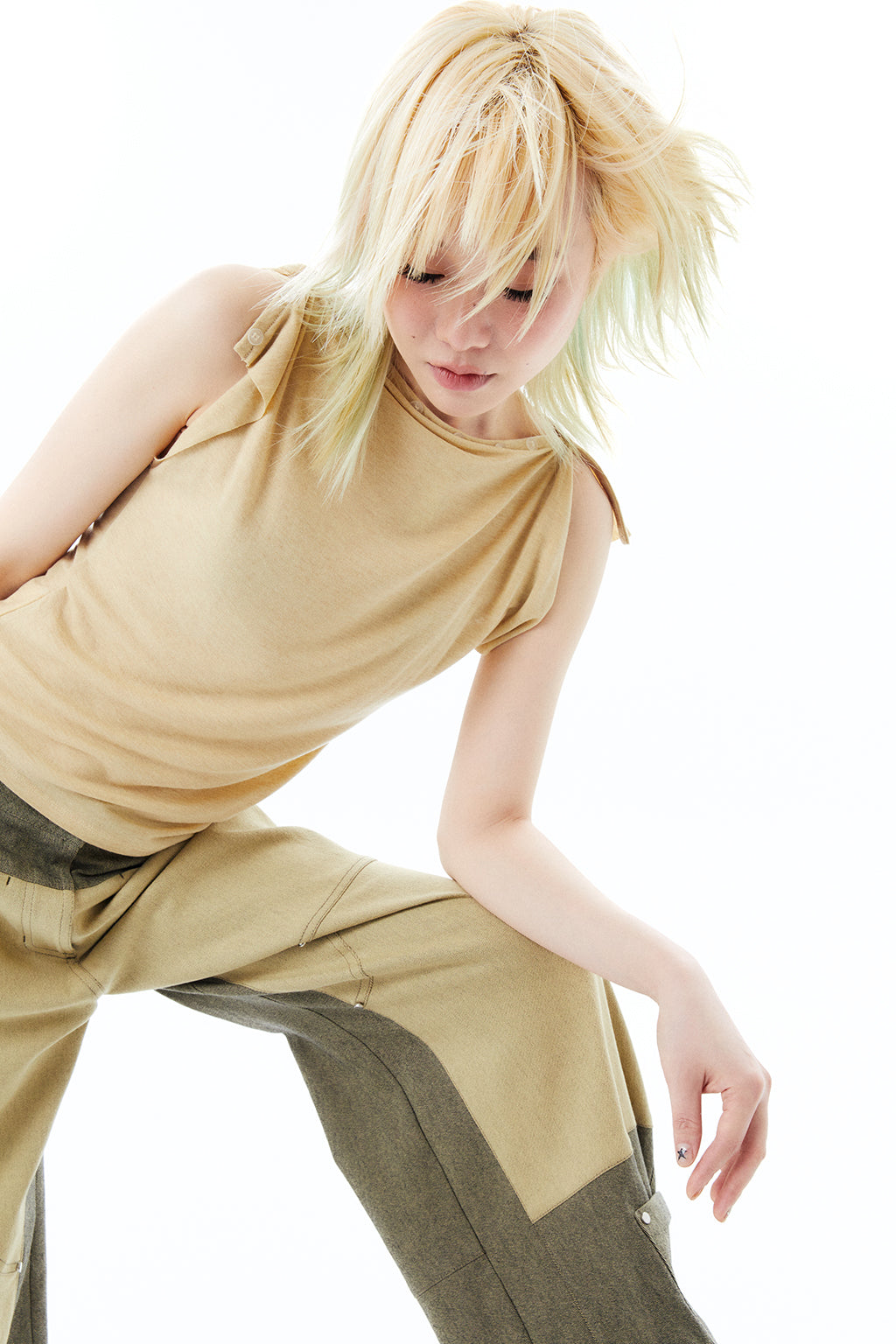 HEM POCKETS JEANS 2 / SAND