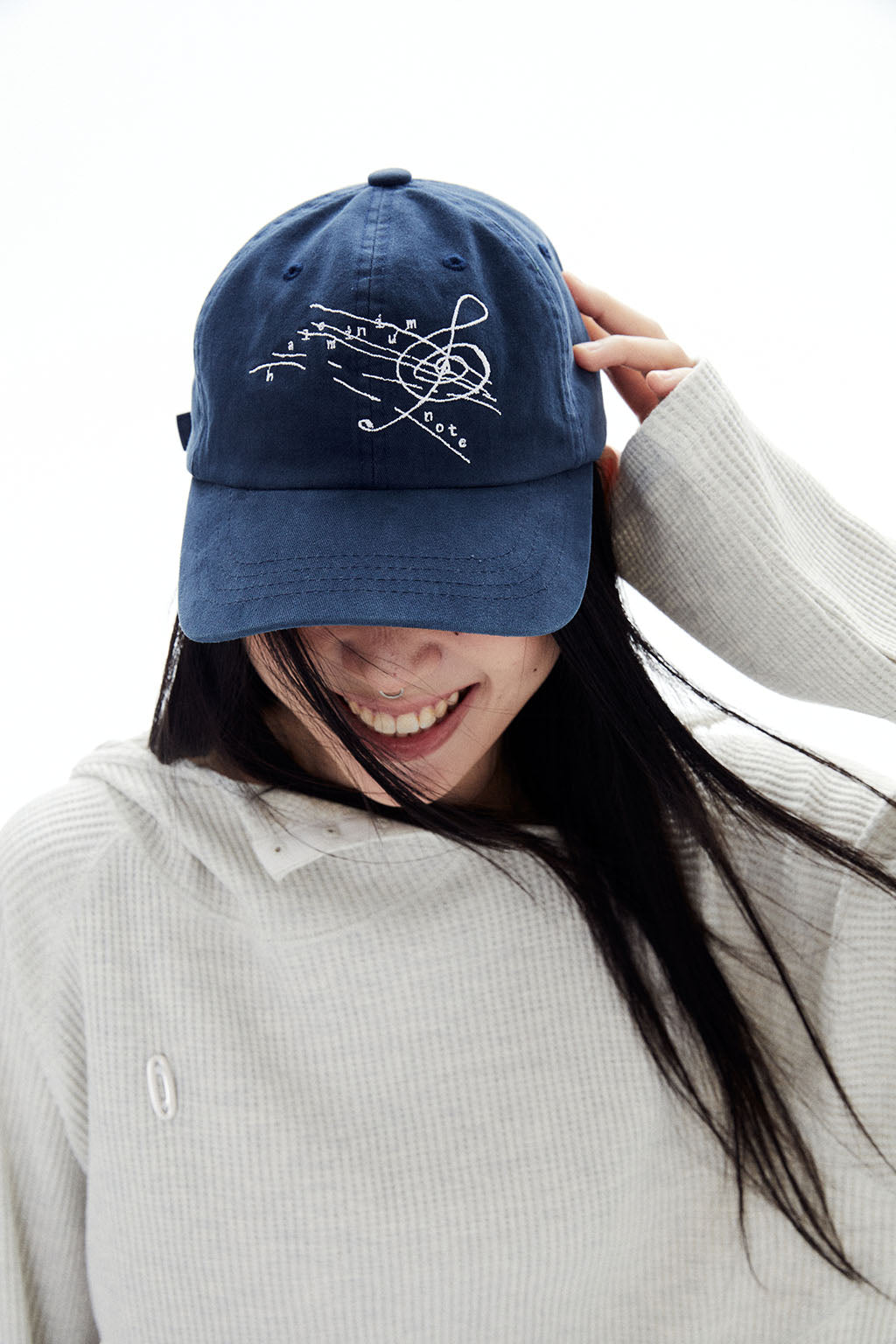 HALOMINIUM NOTE CAP / NAVY