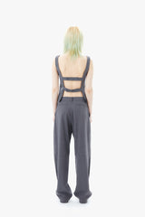 ONE TUCK WOOL PANTS 2 / GRAY