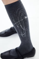 HLMN & HARP KNEE SOCKS / GRAY