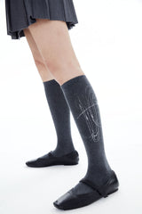 HLMN & HARP KNEE SOCKS / GRAY