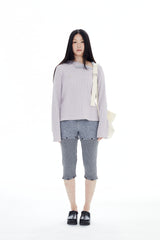 SLIM WAFFLE HOODIE / PALE PURPLE