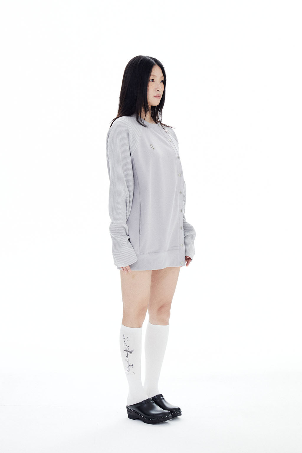 HLMN & HARP KNEE SOCKS / WHITE