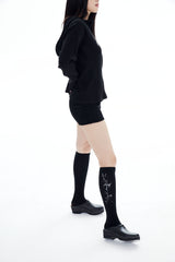 HLMN & HARP KNEE SOCKS / BLACK