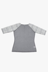 MESH CHECK TOP / BLACK