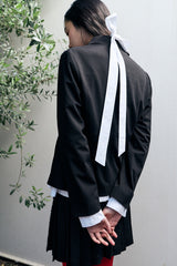 GATHERED MODULAR SHIRT / WHITE