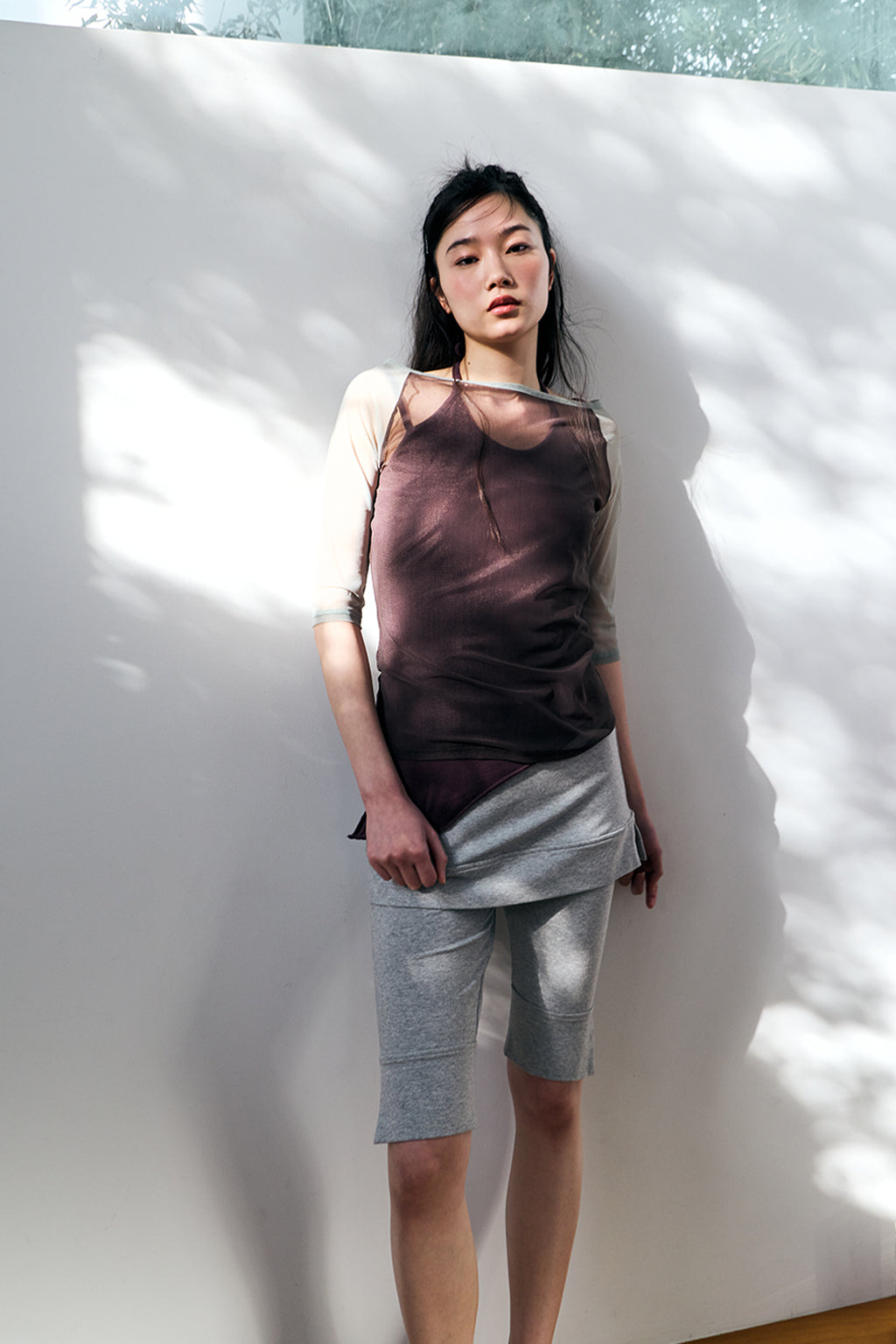 MESH RAGLAN TOP / KHAKI