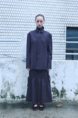 MULTIWAY CHECKED SKIRT / CHARCOAL