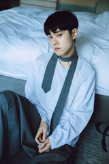 ONE TUCK WOOL PANTS 2 / GRAY