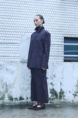 MULTIWAY CHECKED SKIRT / CHARCOAL