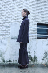 MULTIWAY CHECKED SKIRT / CHARCOAL