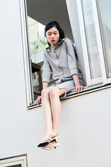 SWEAT SKIRT PANTS / GRAY