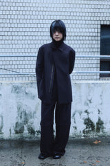 ZIP-UP WOOL JACKET / CHARCOAL
