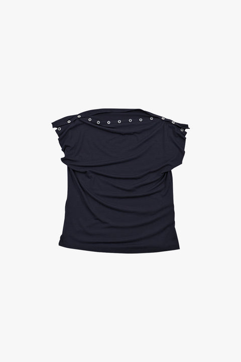 COWL SLEEVELESS 2 / CHARCOAL