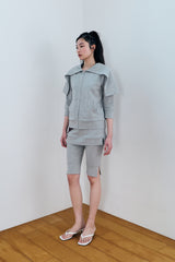 MODULAR SNAP HOODIE / GRAY