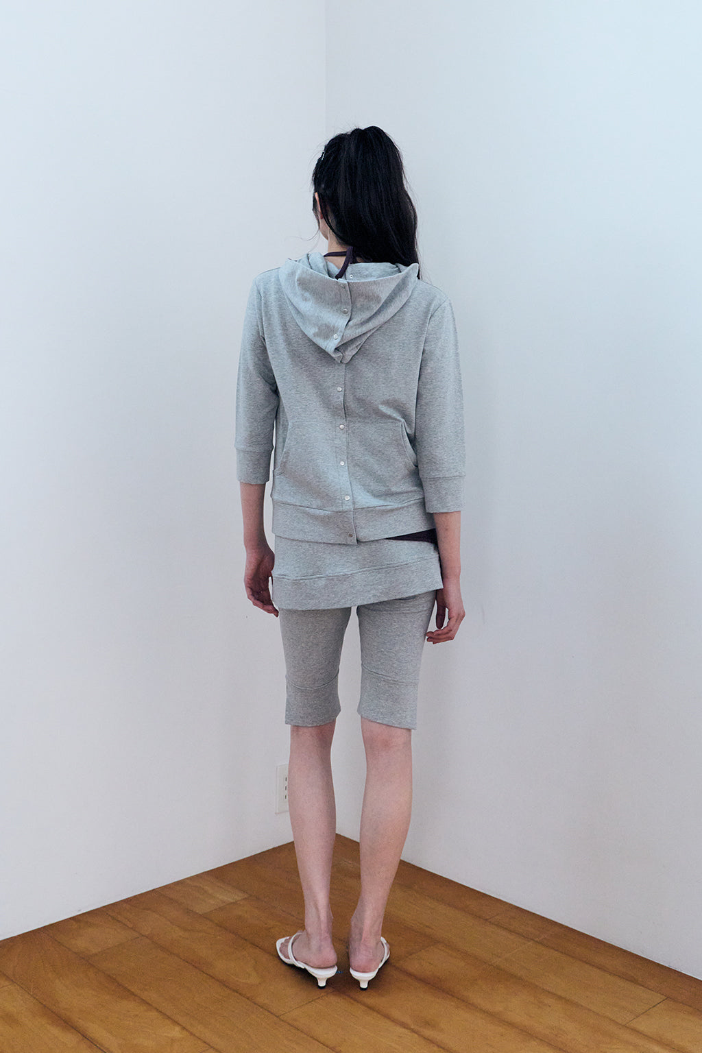 MODULAR SNAP HOODIE / GRAY