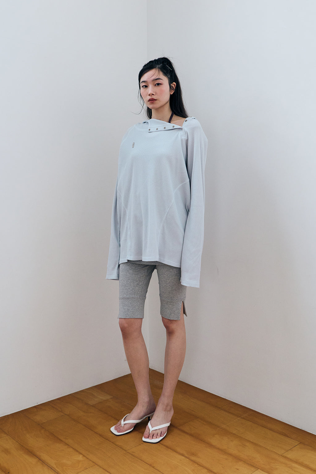 SWEAT SKIRT PANTS / GRAY