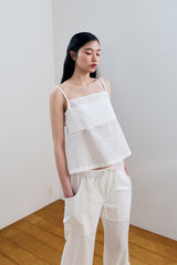 CHECK MODULAR PANTS / WHITE