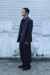 ZIP-UP WOOL JACKET / CHARCOAL